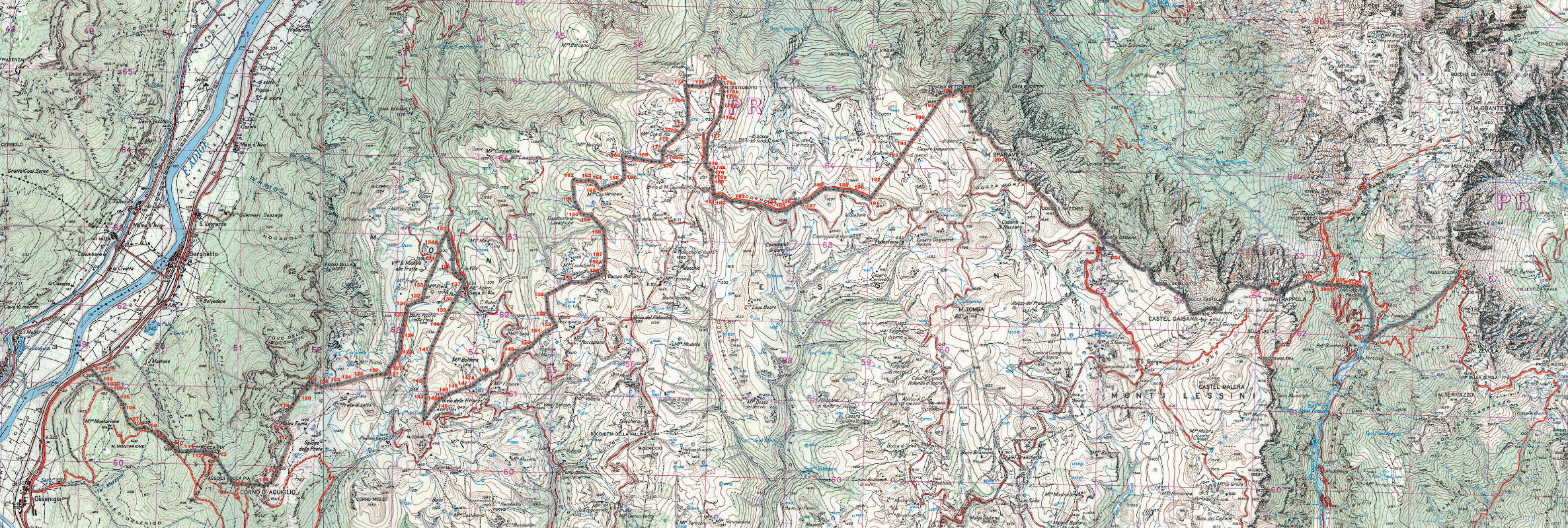 Pannello 5 - Foto 1: Cartina Confine Casa Austria Repubblica Venezia Lessinia Laiti Bottegal ELG 2005