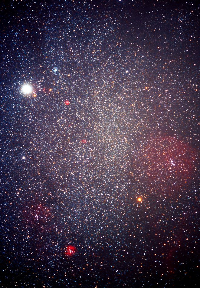 Giove nella costellazione dell'Unicorno, ripreso con obiettivo da 105 mm f/1.7 dal Passo Valles in Trentino-Alto Adige (foto Paolo Ochner)