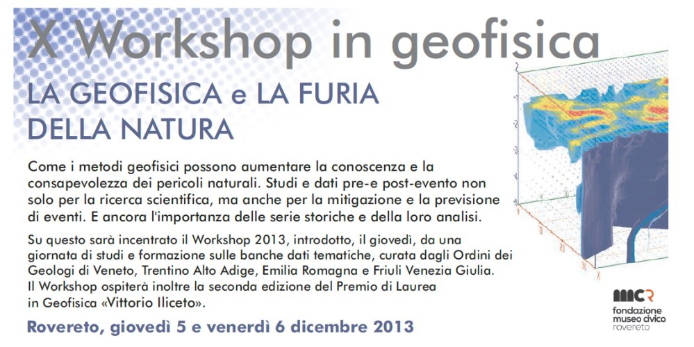 Workshop Geofisica 2013